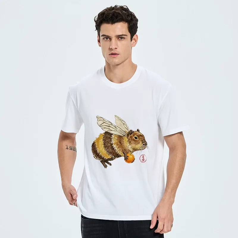Tokyo-Tiger Funny Capybara Bee Meme Art Classic T-Shirt