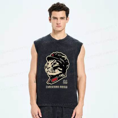 Tokyo-Tiger Chinese Spirit Cat Washed Tank