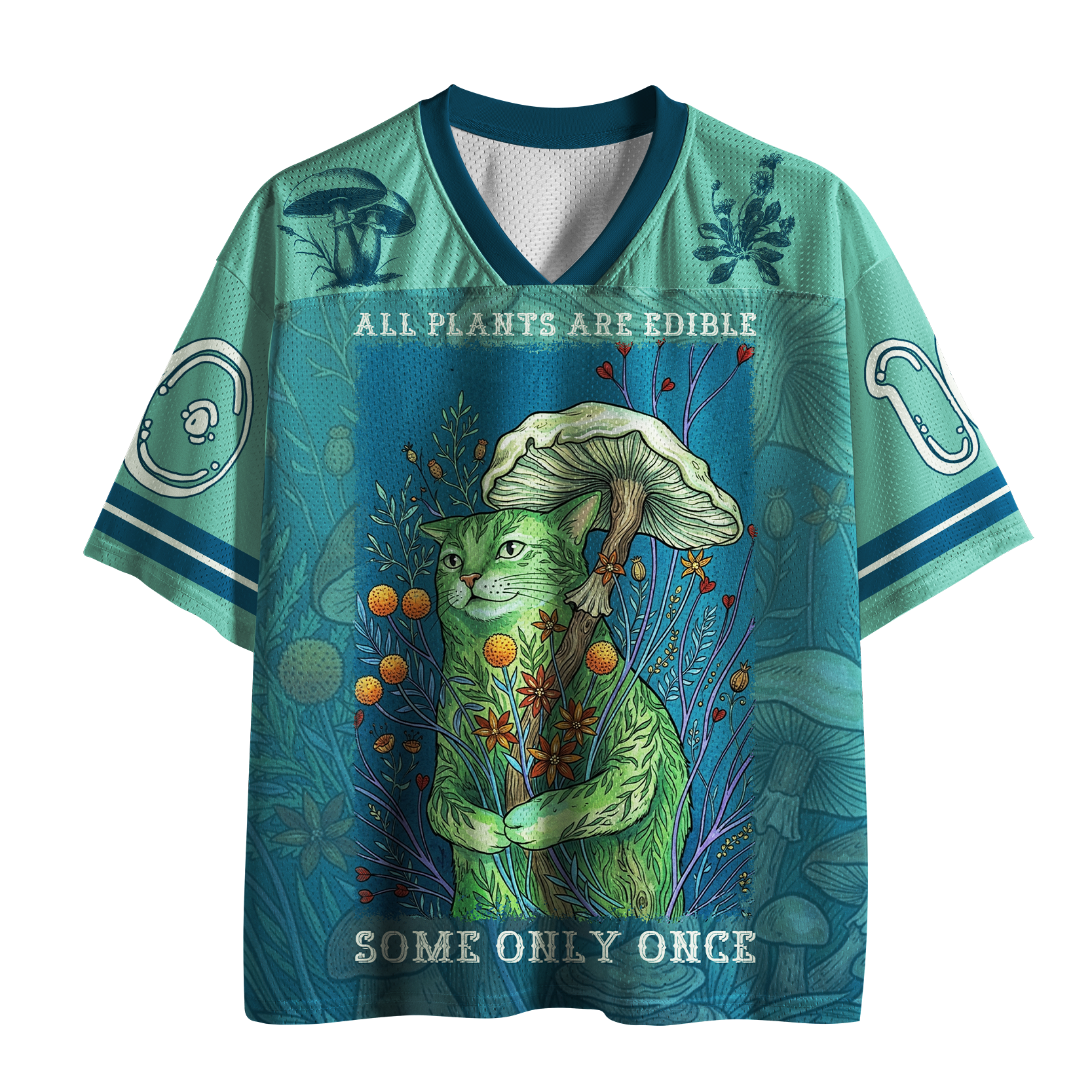 Tokyo-Tiger "Some Only Once" Mushroom Cat Mesh Jersey