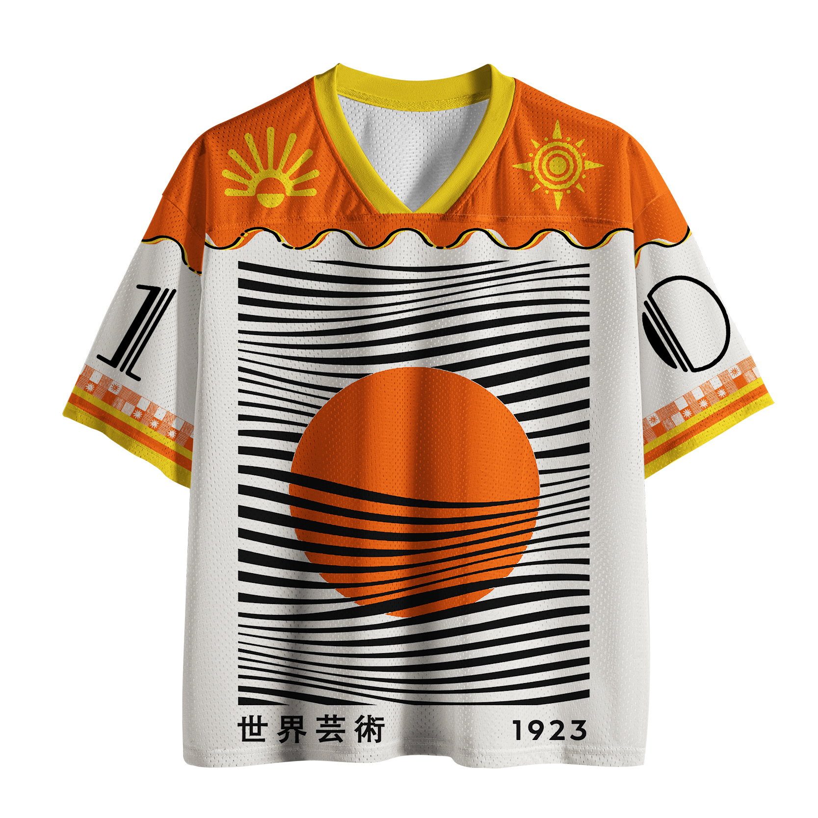 Tokyo-Tiger Minimalist Art Sun Mesh Jersey
