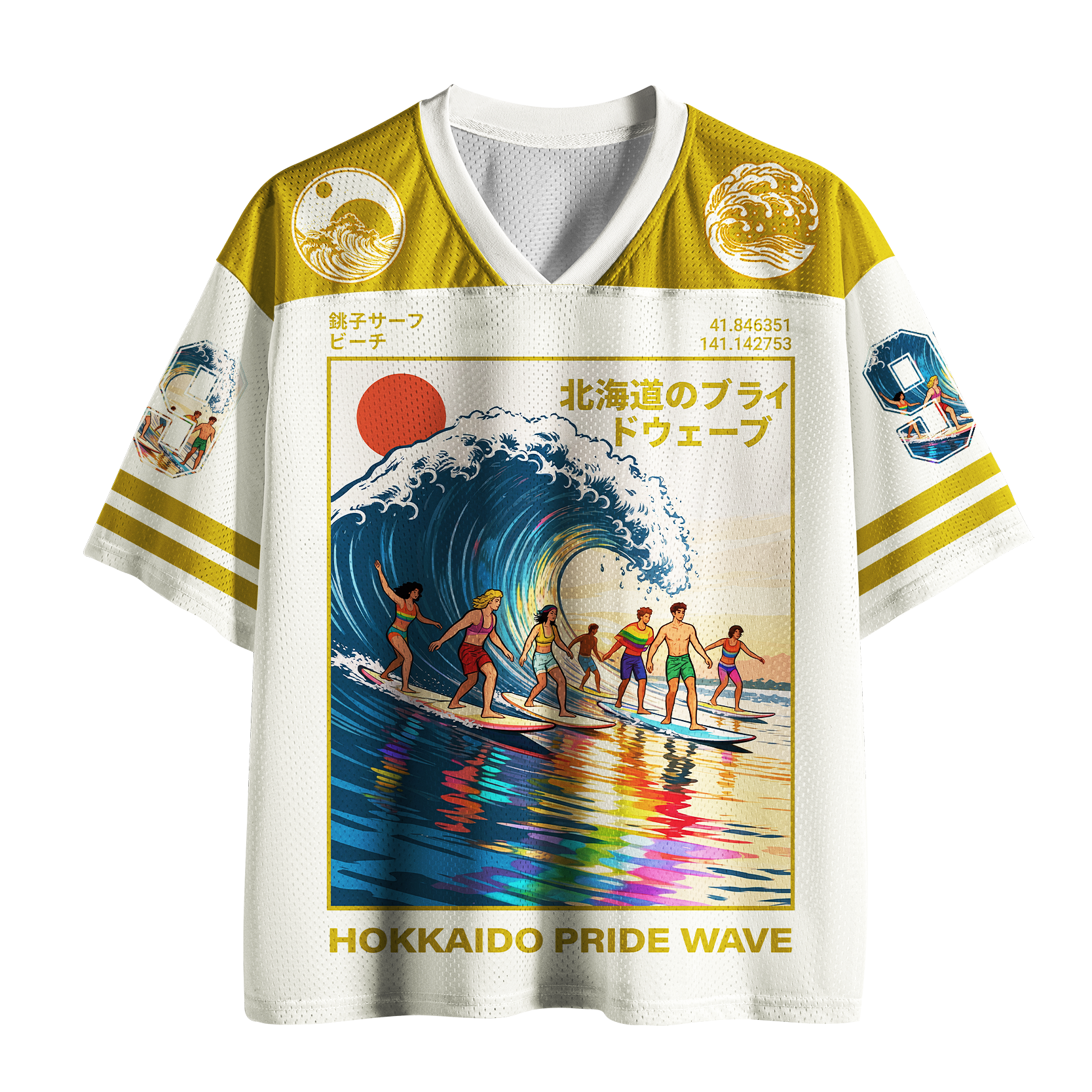 Tokyo-Tiger Hokkaido Pride Wave Mesh Jersey