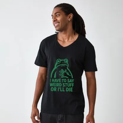 Tokyo-Tiger Weird Frog Funny Meme V-Neck Classic T-Shirt