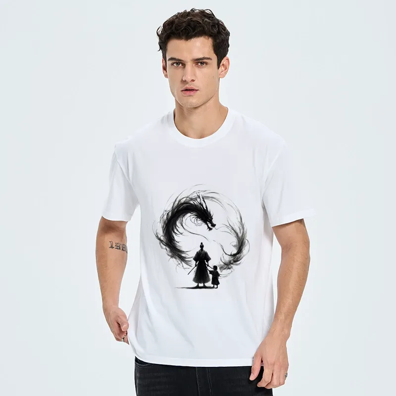 Tokyo-Tiger Samurai And Dragon Fatherhood Classic T-Shirt