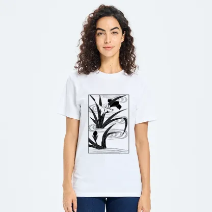 Tokyo-Tiger Japanese Iris Woodblock Art Classic T-Shirt
