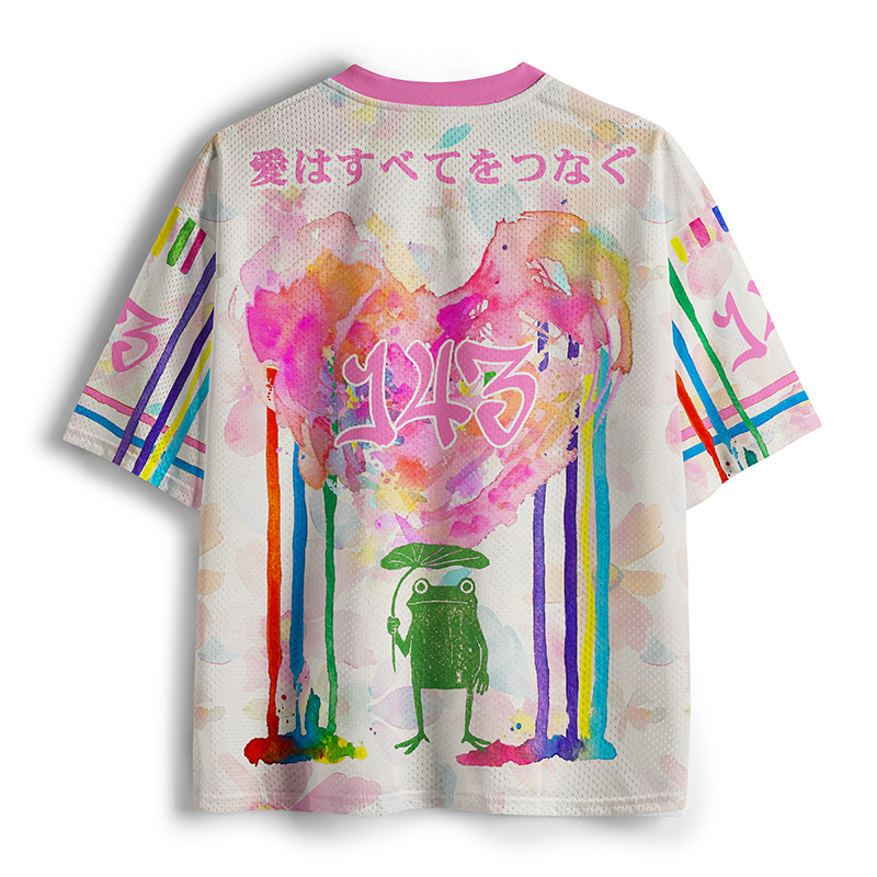 Tokyo-Tiger Frog Under The Rainbow Rain Mesh Jersey
