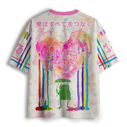Tokyo-Tiger Frog Under The Rainbow Rain Mesh Jersey