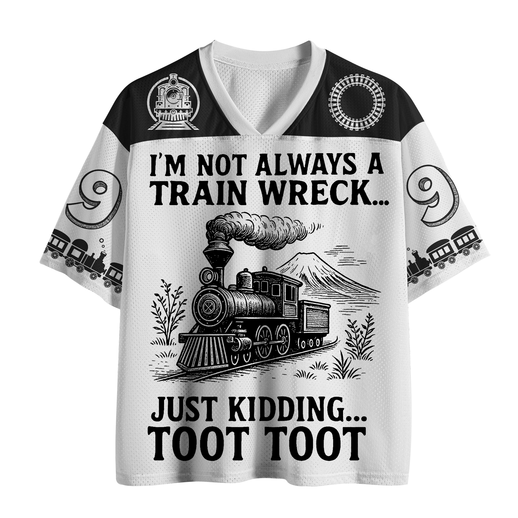 Tokyo-Tiger Funny Train Jokes Mesh Jersey