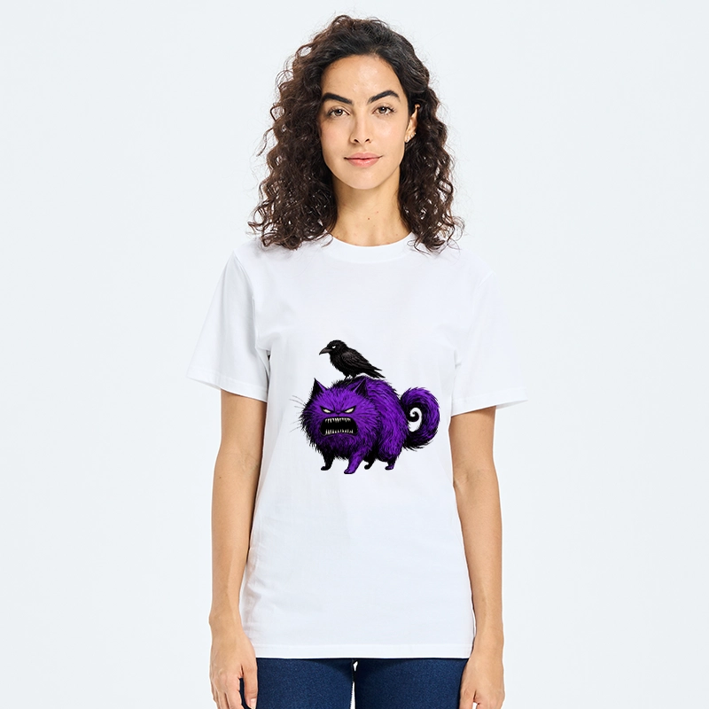 Tokyo-Tiger Spooky Purple Cat Ready To Attack Classic T-Shirt