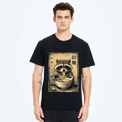 Tokyo-Tiger Raccoon Eating Ramen And Loving It Classic T-Shirt