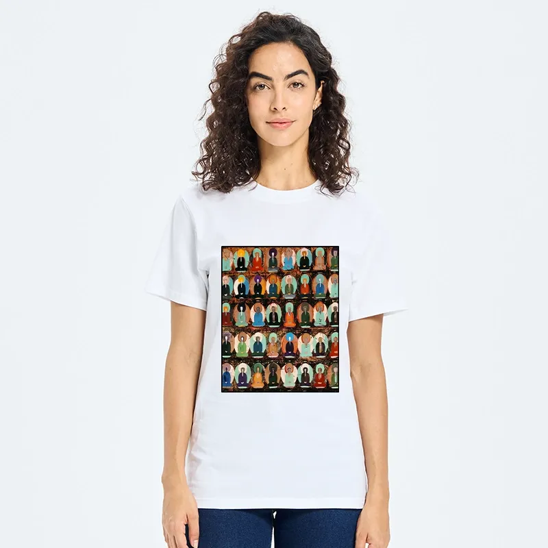Tokyo-Tiger Peaceful Buddha Wall In Bright Colors Classic T-Shirt