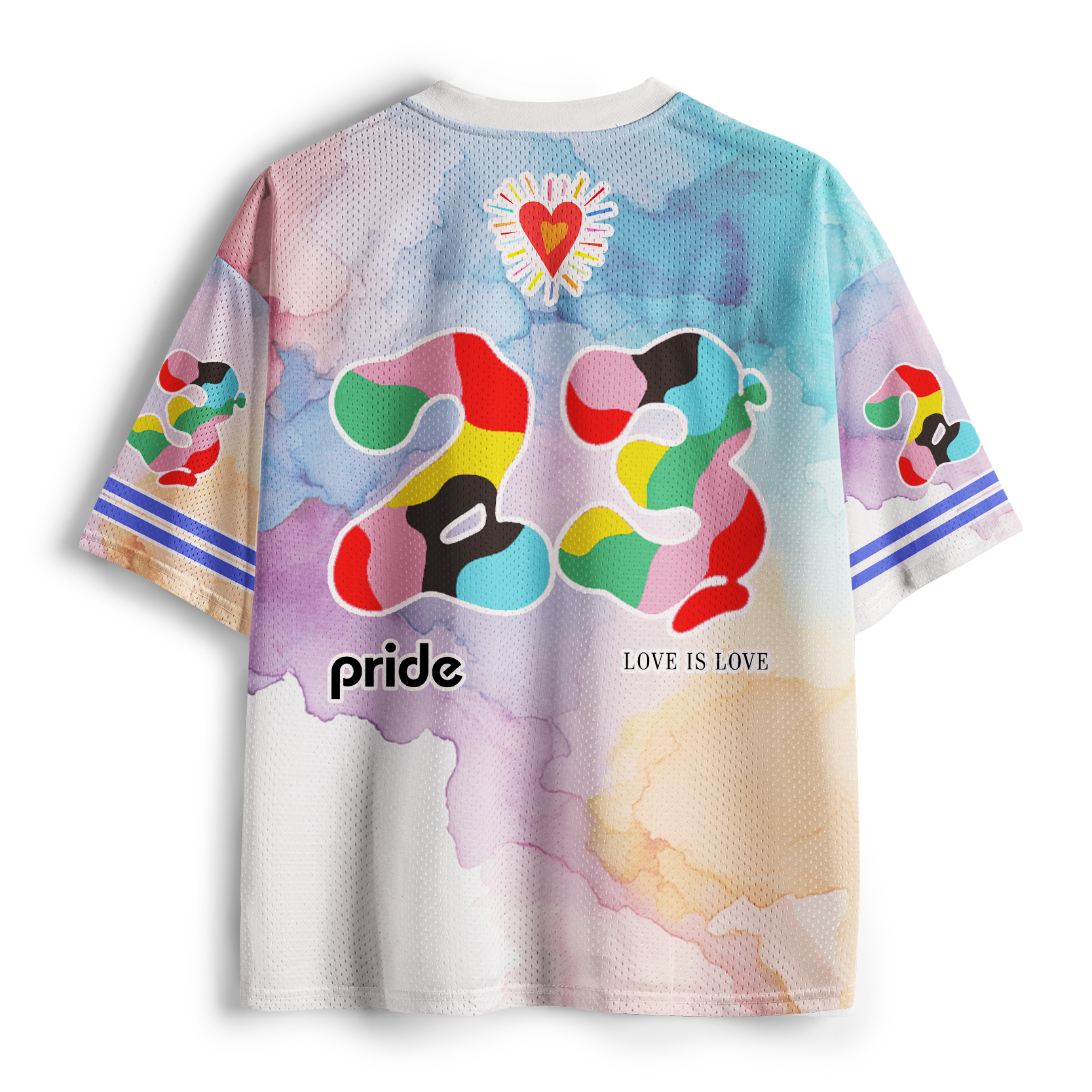 Tokyo-Tiger Petal Grid Pride Mesh Jersey