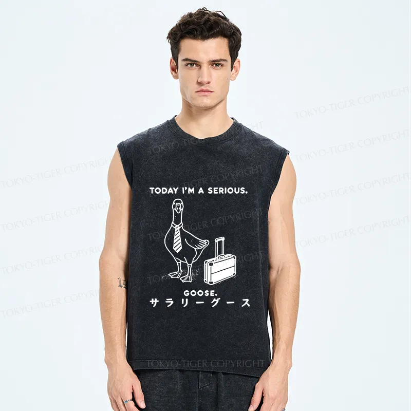 Tokyo-Tiger Hard Working Goose Washed Tank