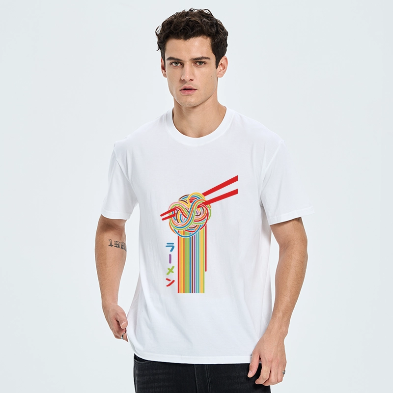 Tokyo-Tiger Colorful Noodles On Red Chopsticks Classic T-Shirt