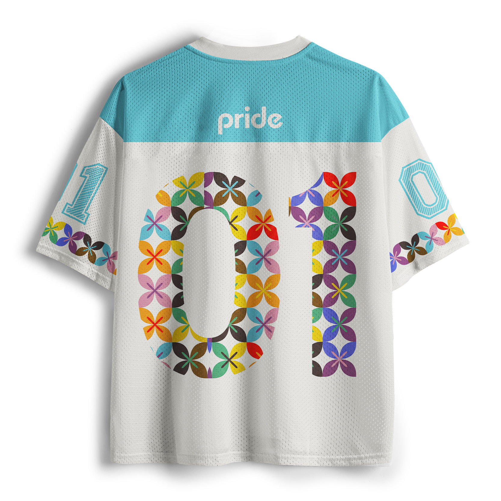 Tokyo-Tiger Funny Pride Geometric Flower Pattern Mesh Jersey