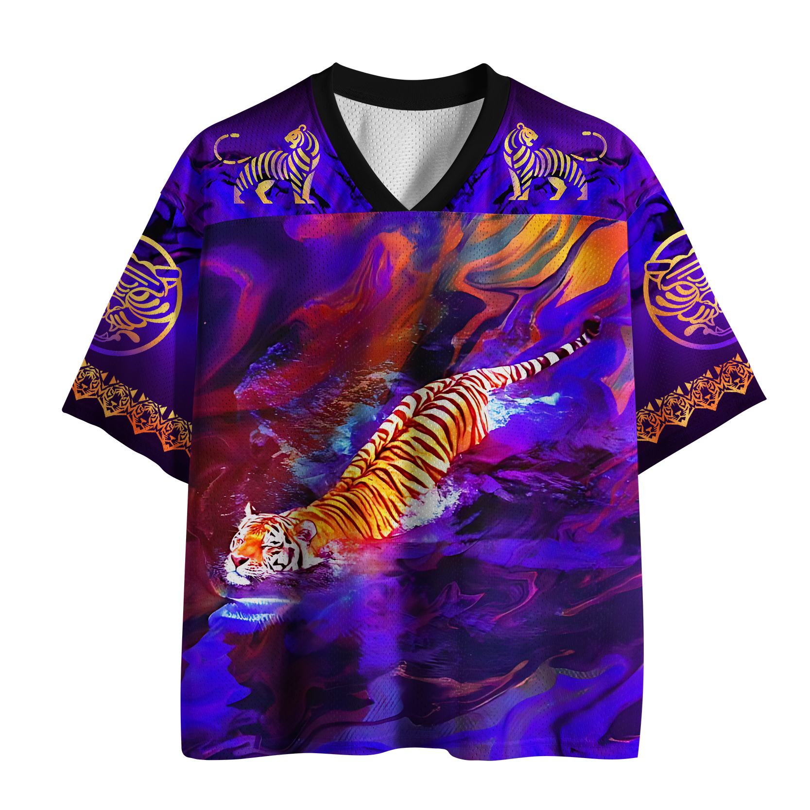 Tokyo-Tiger Striking Colors: The Radiant Tiger's Journey Mesh Jersey