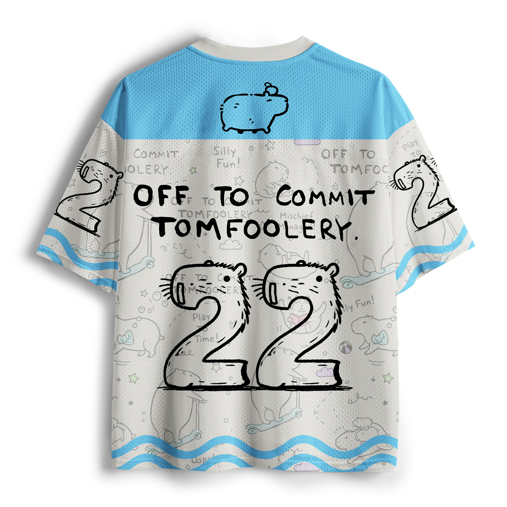 Tokyo-Tiger Capybara Is Ready To Do Something Bad Mesh Jersey