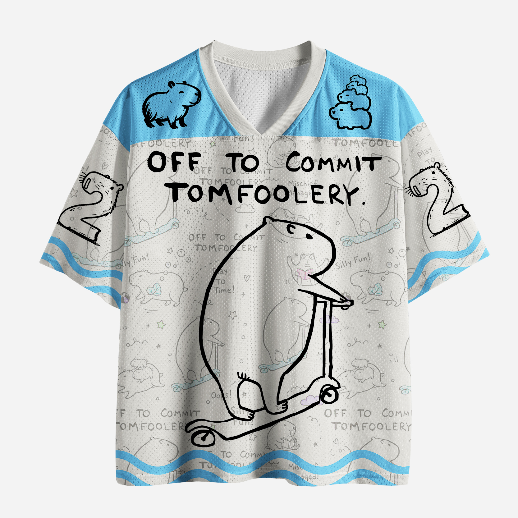 Tokyo-Tiger Capybara Is Ready To Do Something Bad Mesh Jersey