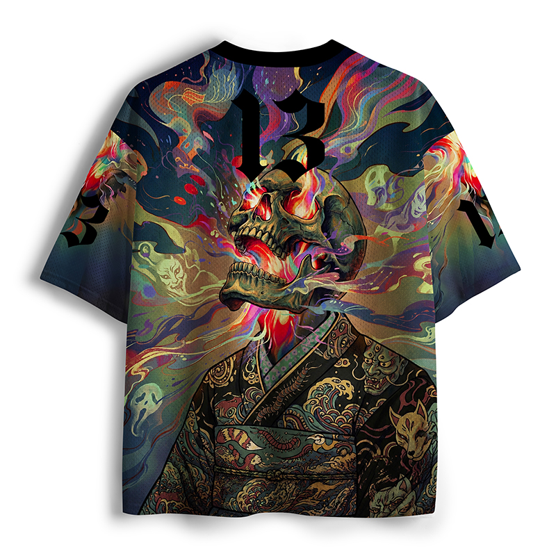 Tokyo-Tiger Spirit Flames Mesh Jersey