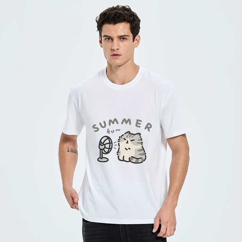 Tokyo-Tiger Summer Cat Chills With A Fan Classic T-Shirt
