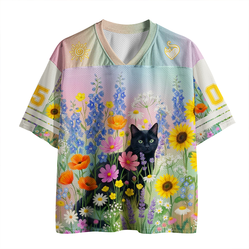 Tokyo-Tiger Wildflower Feline Mesh Jersey