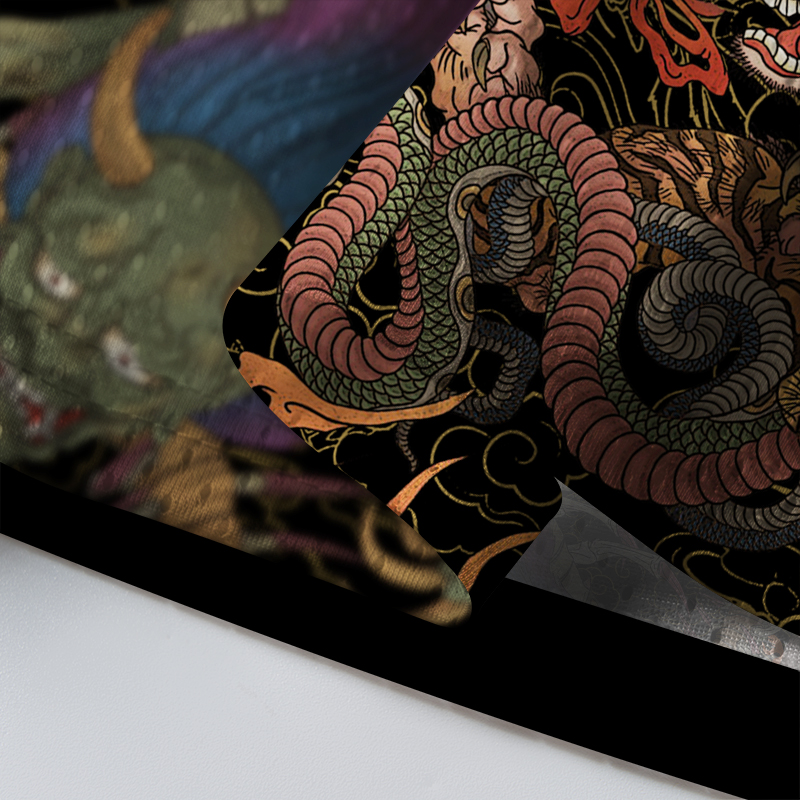 Tokyo-Tiger Japanese Yokai And Skeletons Aloha Mesh Jersey