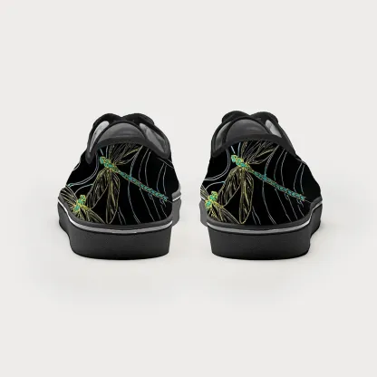 Tokyo-Tiger Dragonfly Flapping Its Wings Canvas Shoes