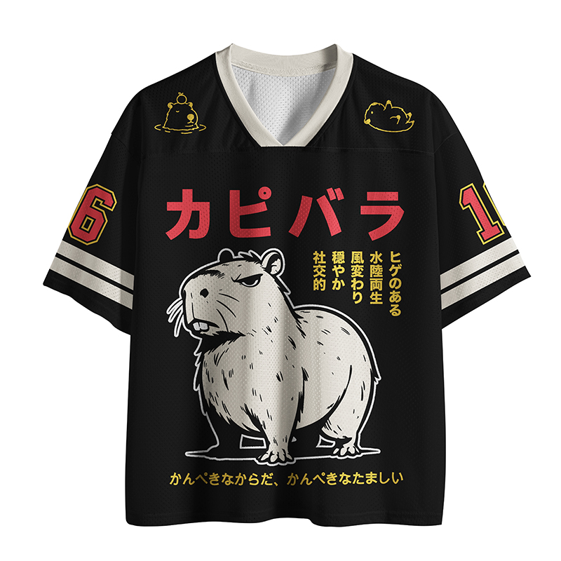 Tokyo-Tiger Chill Capybara Mesh Jersey