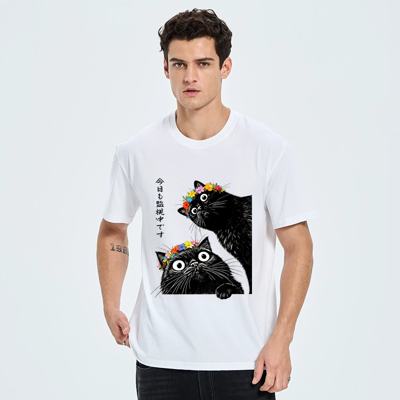 Tokyo-Tiger Flower Crown Black Cat Classic T-Shirt