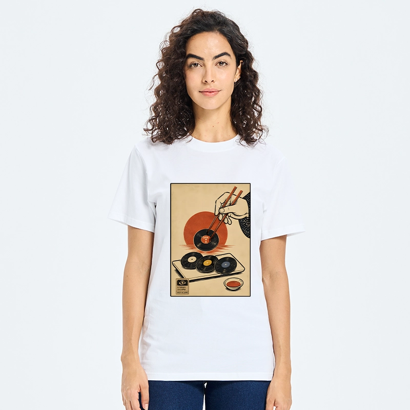 Tokyo-Tiger Chopsticks And Vinyl Sushi Art Classic T-Shirt