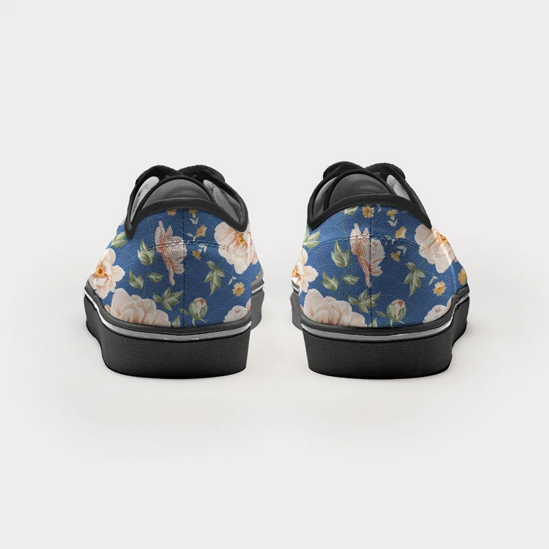 Tokyo-Tiger Flowers In The Waves Canvas Shoes