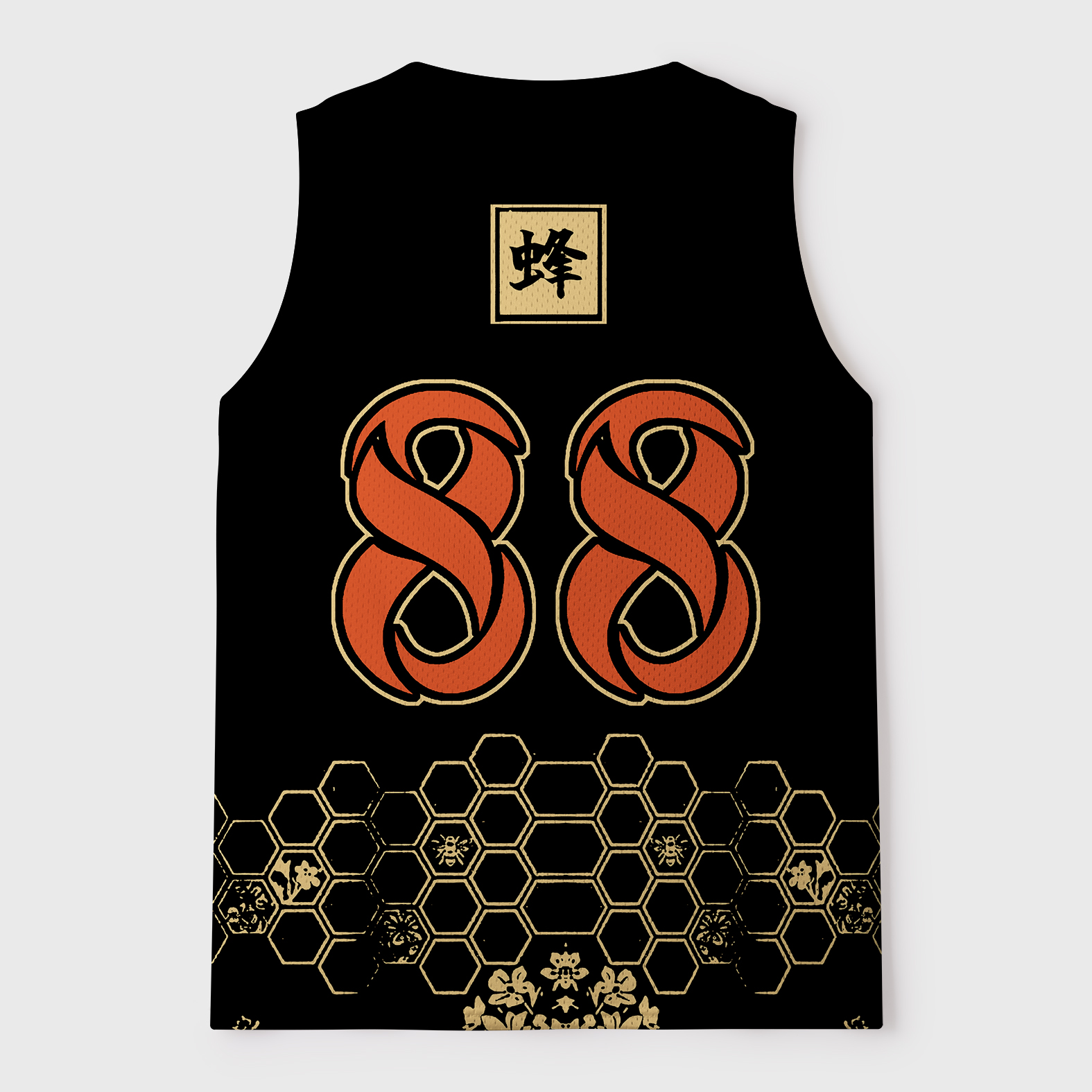 Tokyo-TigerJapanese Bee Art Mesh Tank Top