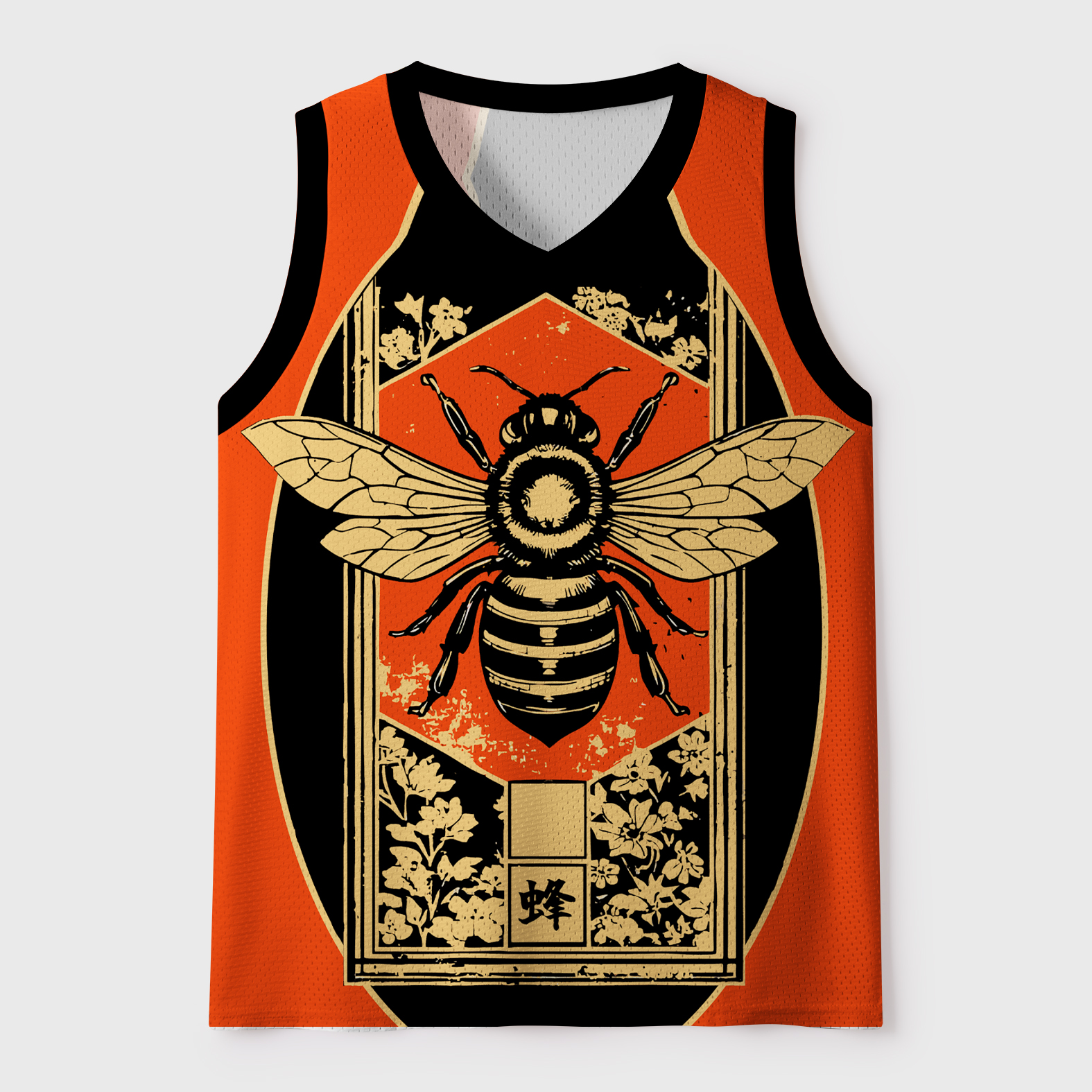 Tokyo-TigerJapanese Bee Art Mesh Tank Top