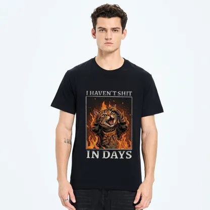 Tokyo-Tiger Funny Cat Constipation Meme Art Classic T-Shirt