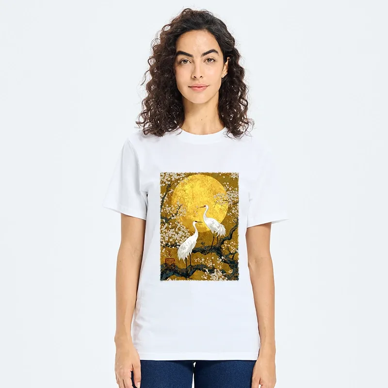 Tokyo-Tiger Traditional Japanese Crane Art Classic T-Shirt