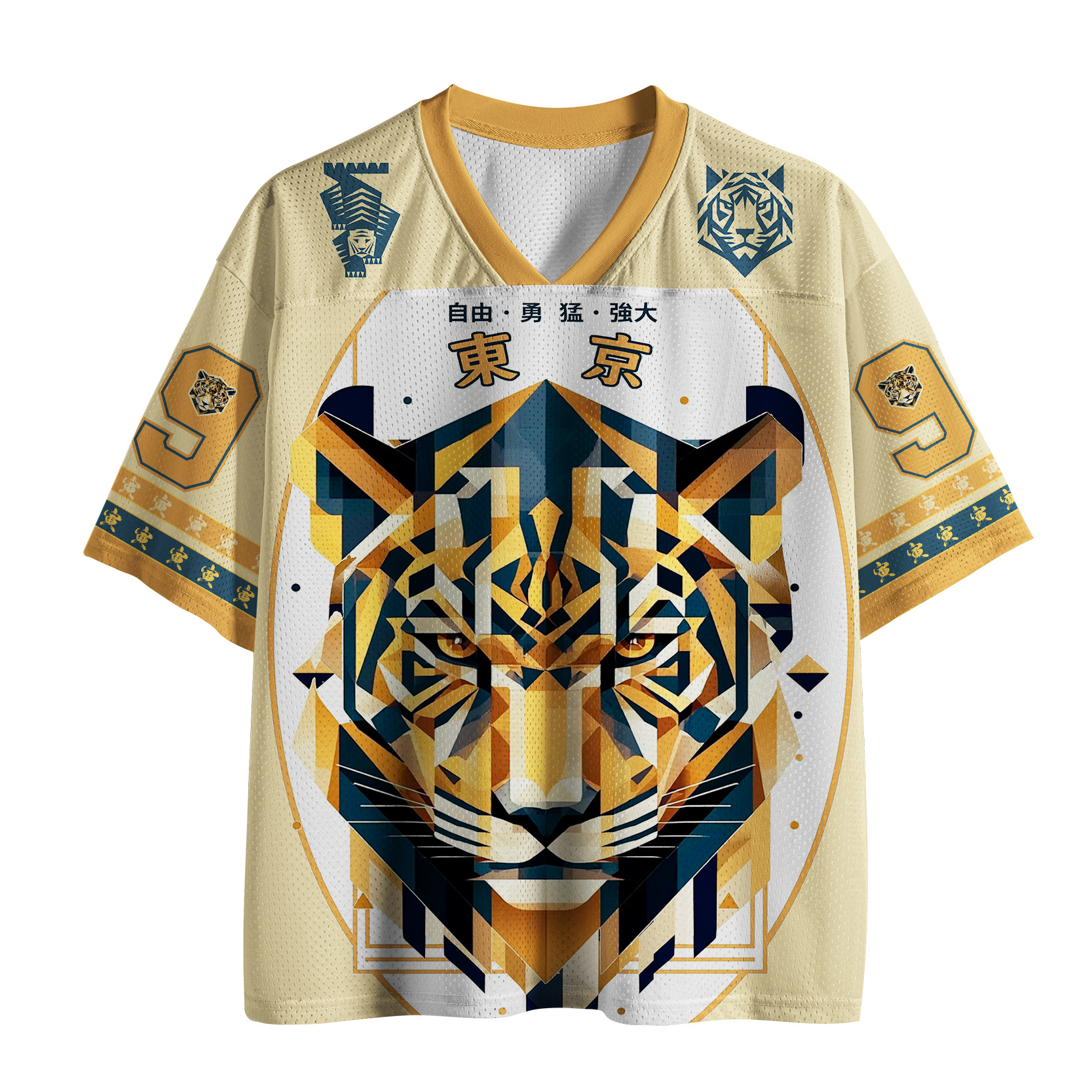 Tokyo-Tiger The Geometric Tokyo Tiger Mesh Jersey