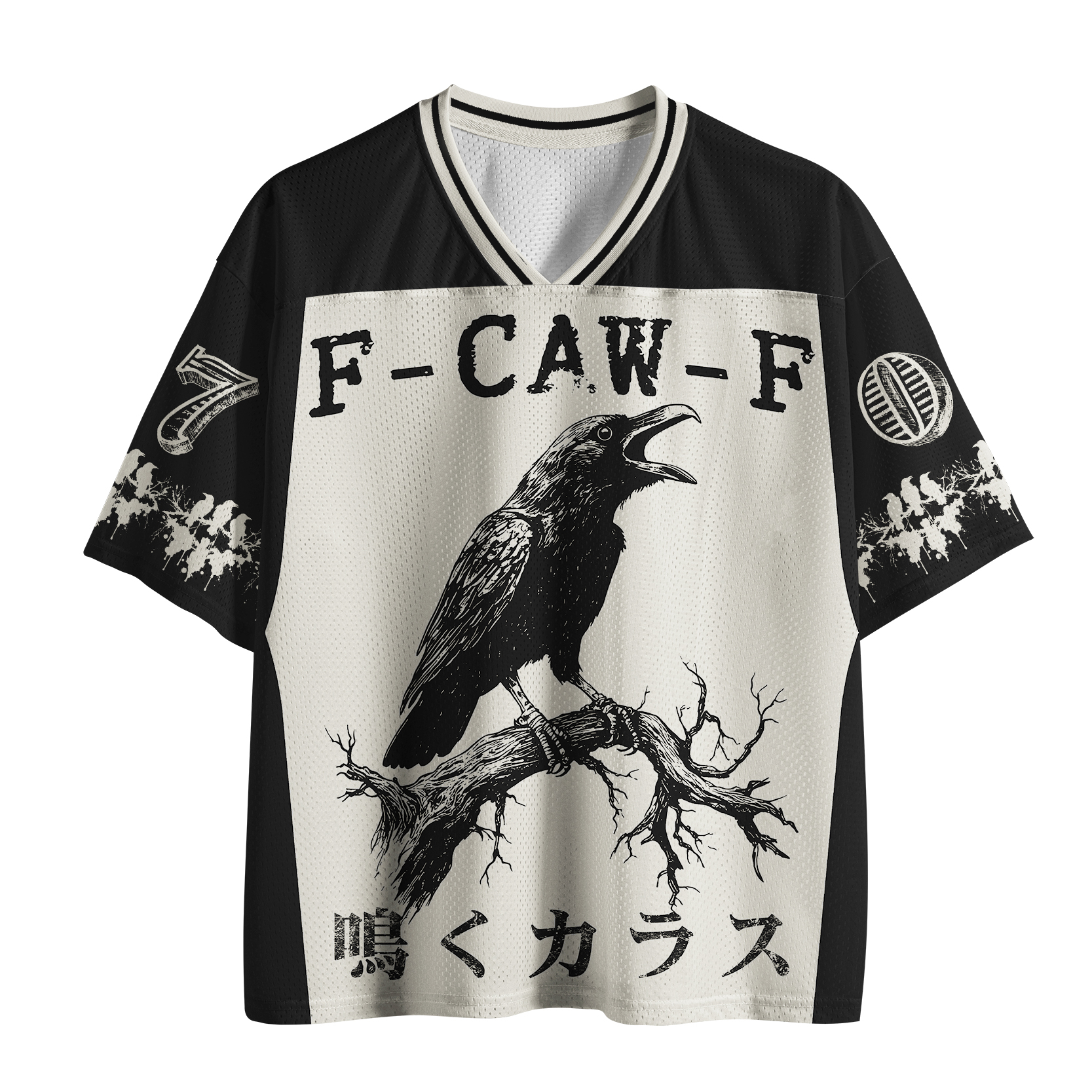 Tokyo-Tiger Funny Crow Call Mesh Jersey