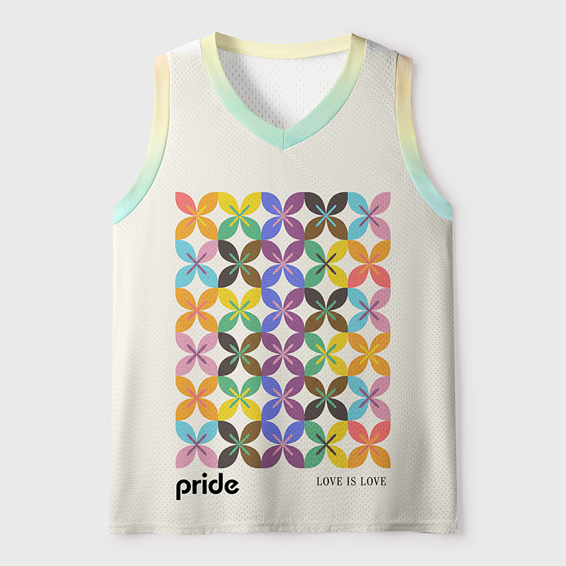 Tokyo-Tiger Pride Rainbow Sakura Mesh Tank Top