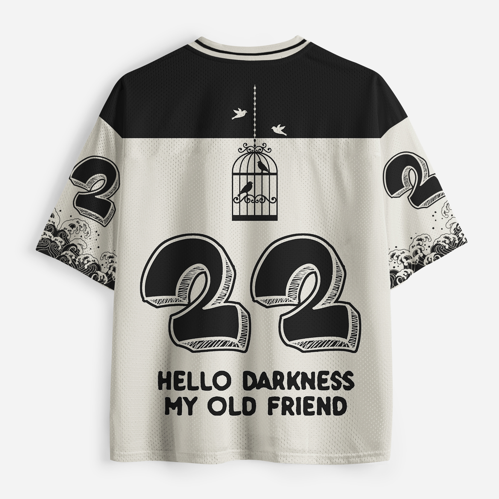Tokyo-Tiger Crow Drinking Black Coffee Funny Mesh Jersey