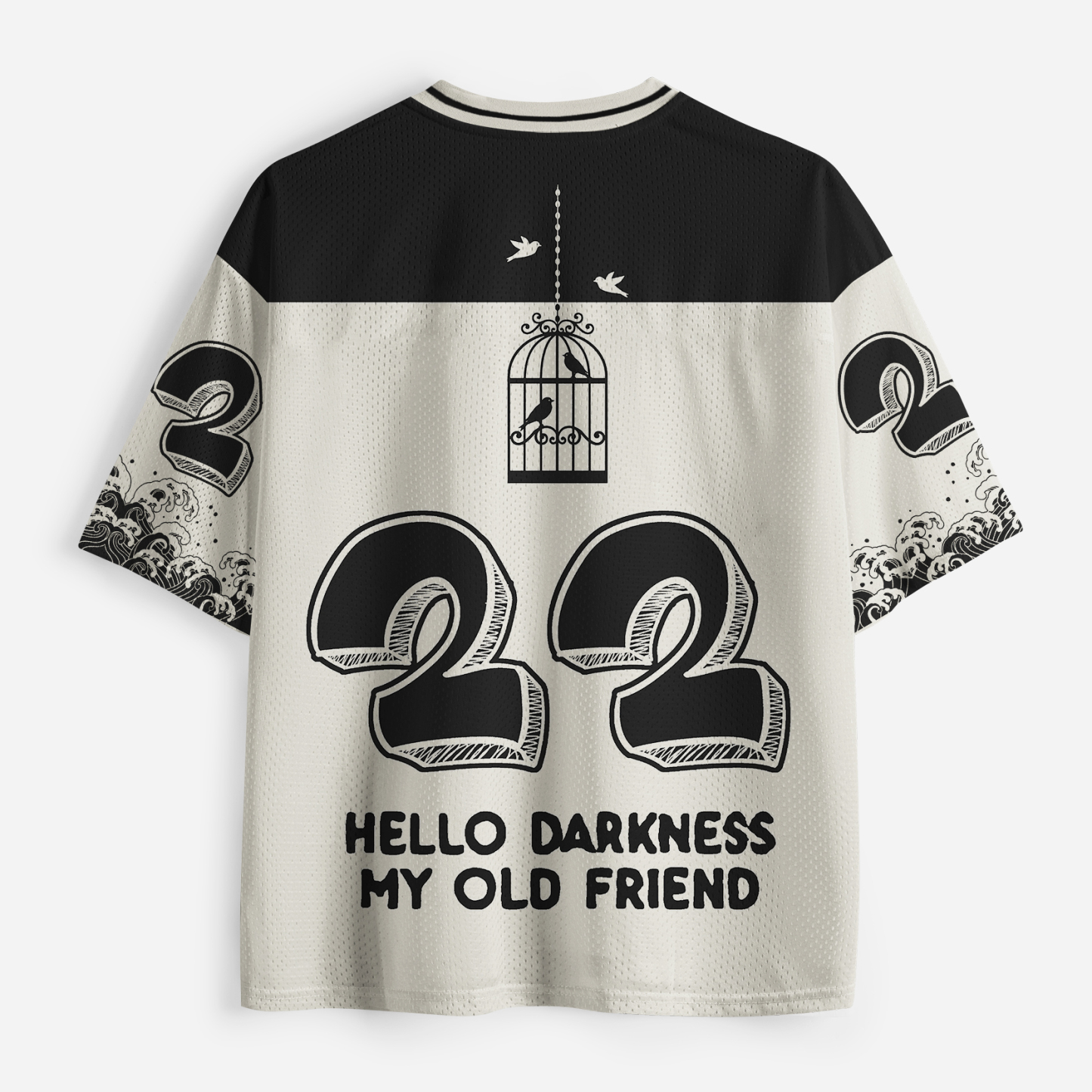 Tokyo-Tiger Crow Drinking Black Coffee Funny Mesh Jersey