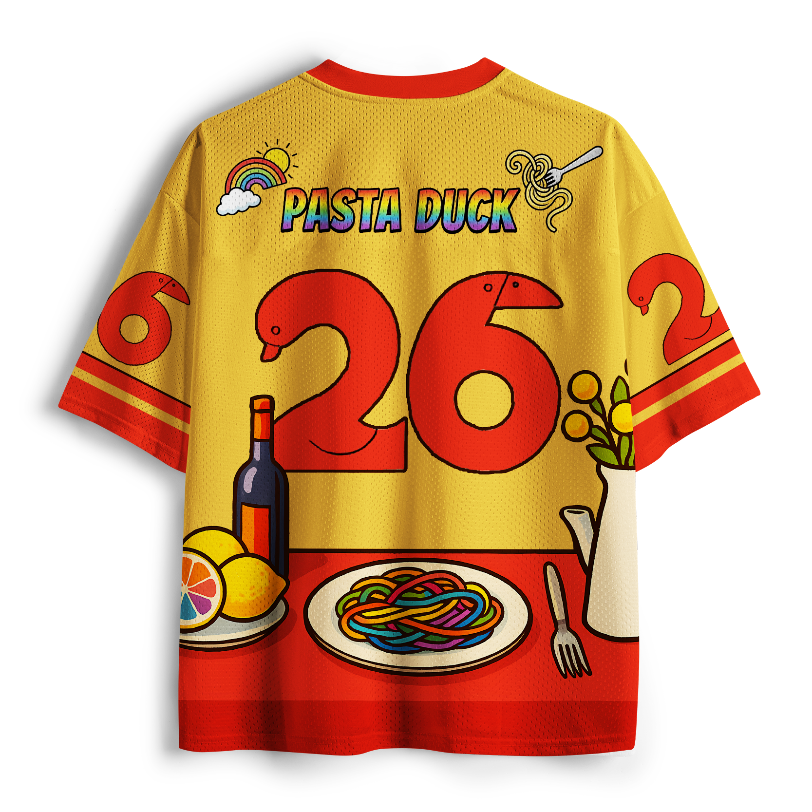 Tokyo-Tiger Rainbow Pasta Duck Mesh Jersey
