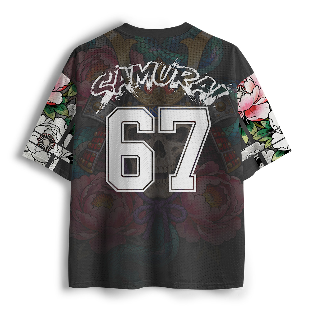 Tokyo-Tiger Flower Skull Samurai Mesh Jersey