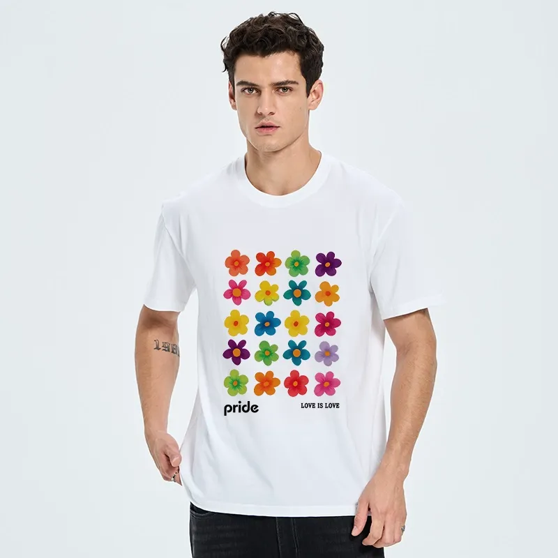 Tokyo-Tiger Colorful Flower Grid For Pride Month Classic T-Shirt