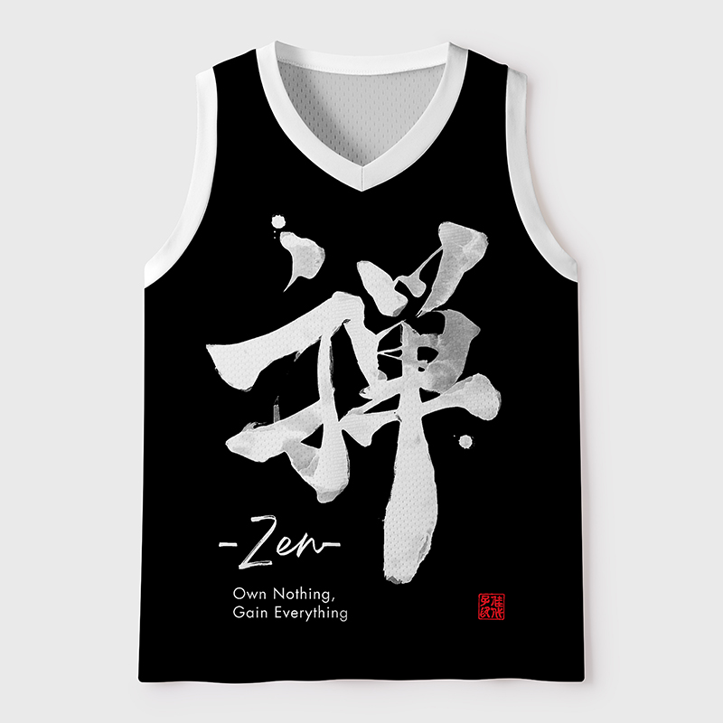 Tokyo-Tiger Japanese Zen Kanji Mesh Tank Top