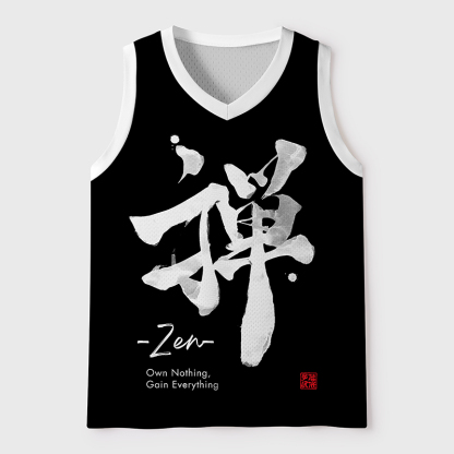 Tokyo-Tiger Japanese Zen Kanji Mesh Tank Top