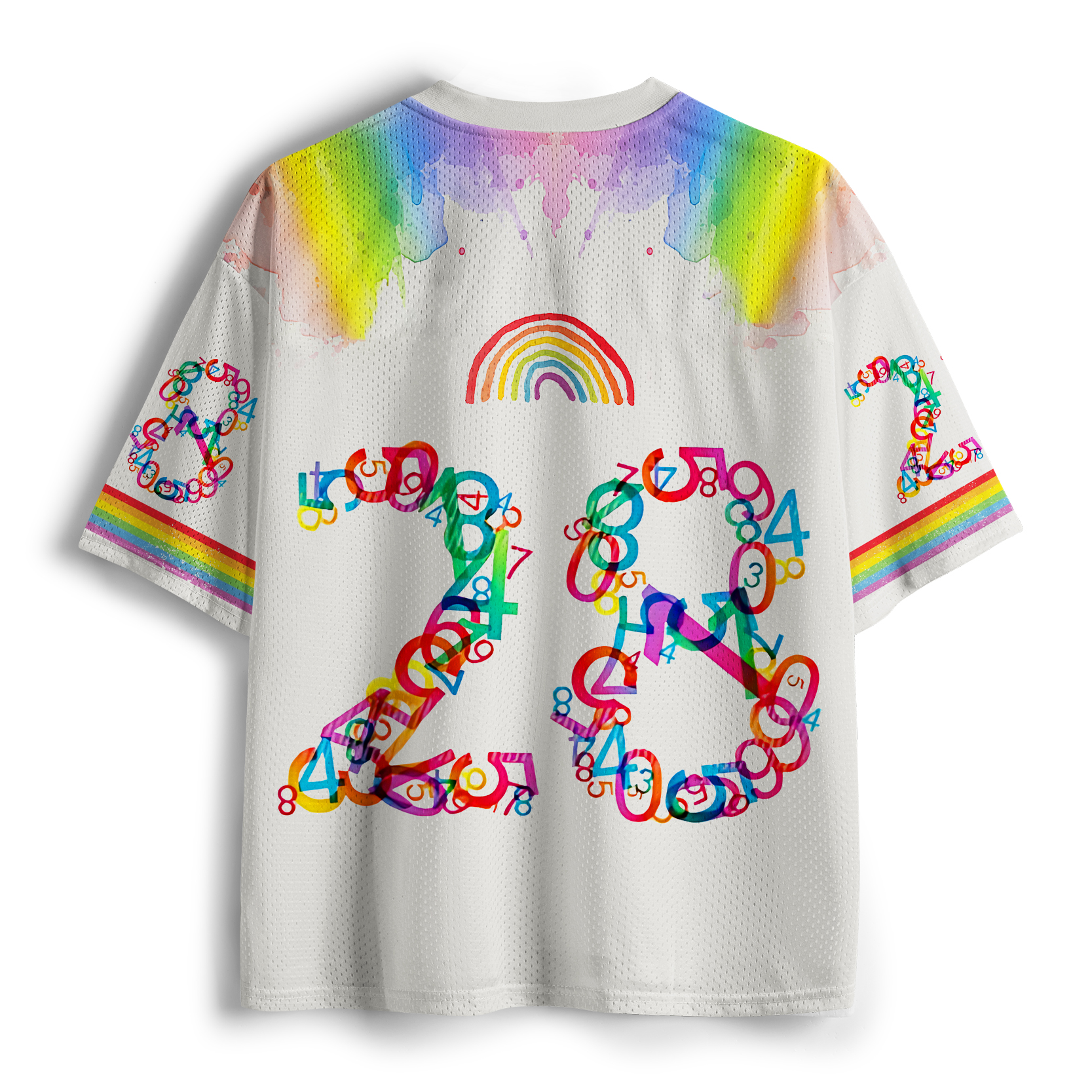 Tokyo-Tiger Rainbow Stripes Human Pride Mesh Jersey