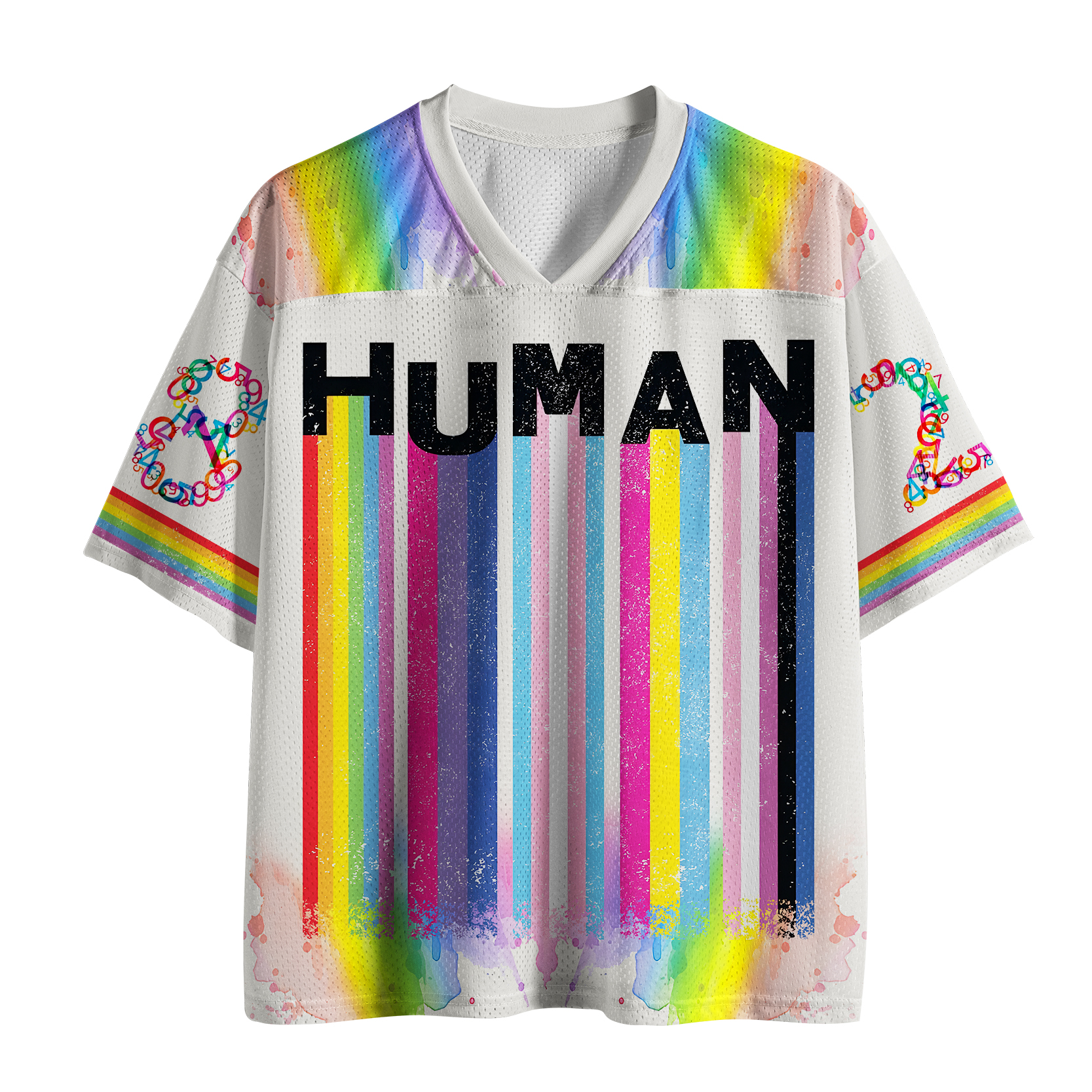 Tokyo-Tiger Rainbow Stripes Human Pride Mesh Jersey