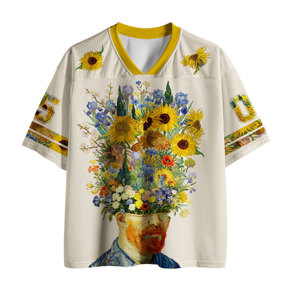 Tokyo-Tiger Floral Van Gogh Mesh Jersey
