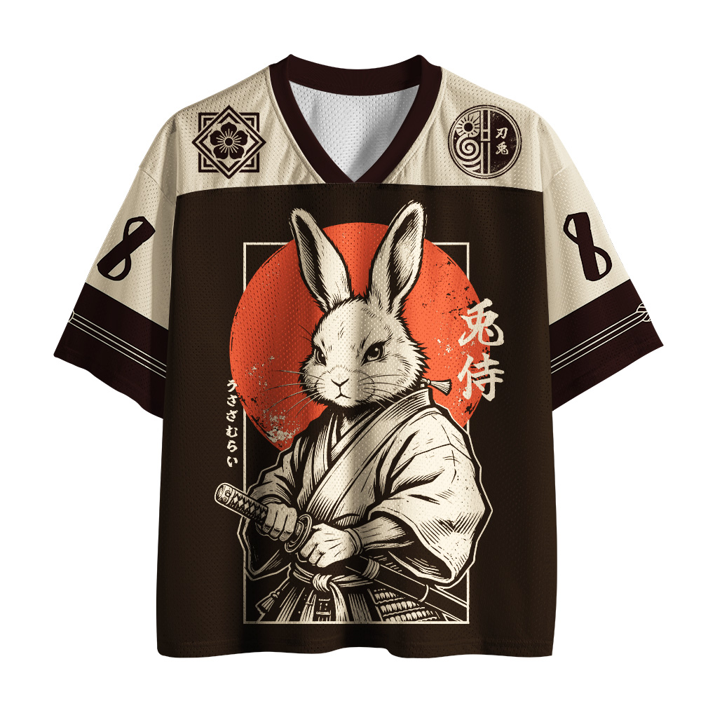 Tokyo-Tiger Rabbit Japanese Samurai Mesh Jersey