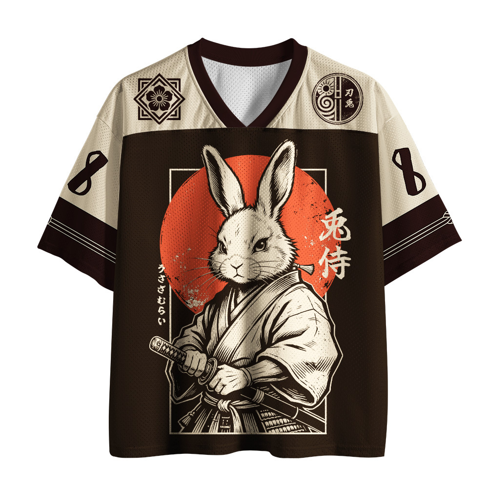 Tokyo-Tiger Rabbit Japanese Samurai Mesh Jersey