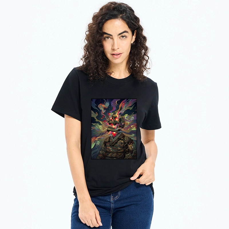Tokyo-Tiger Colorful Flame Spirits Around Dead Head Classic T-Shirt